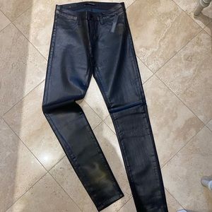 J Brand BRAND NEW Black Coated Super Skinny Jeans Size 25